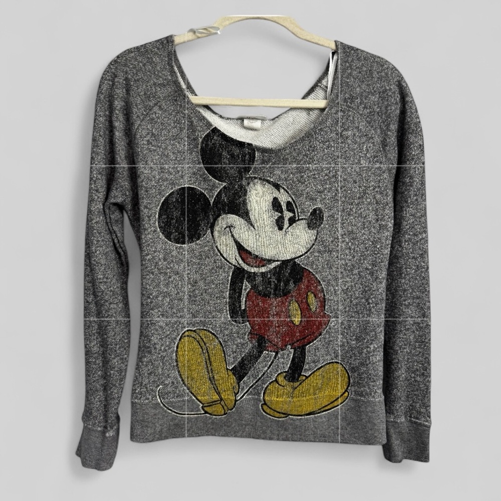 Disney Parks authentic original oversized relaxed grey retro sweatshirt ladies